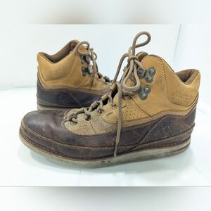 Timberland Men's Mid Lace-Up Euro Hiker leather shoes boots 9.5 brown outdoor